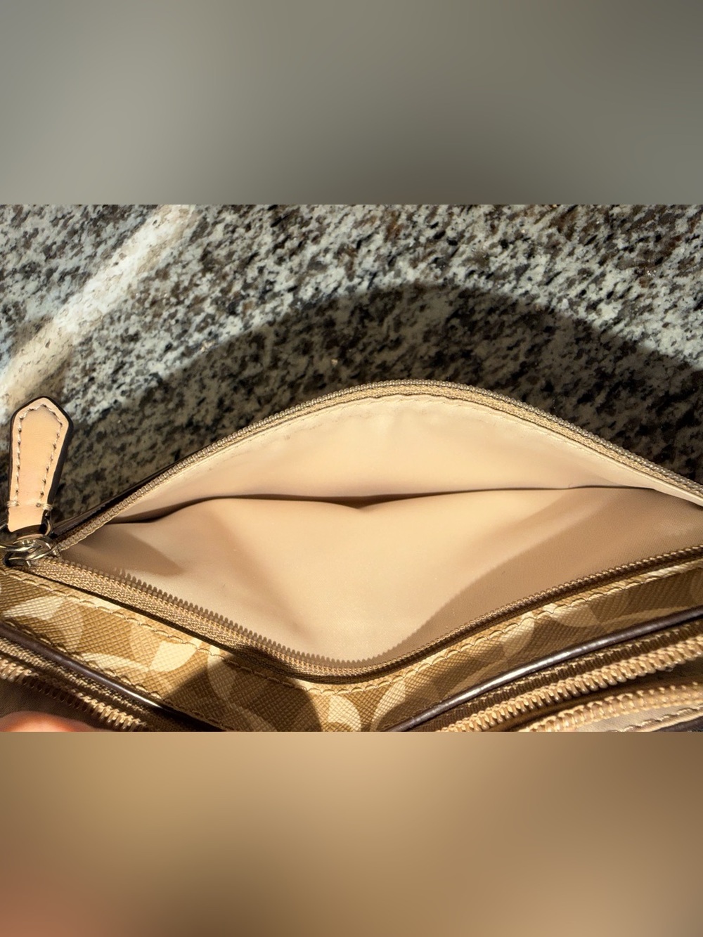 Coach Signature Peyton Dream C Go-Go Wristlet / Wallet - neutral colorway 🐚 - Picture 9 of 15
